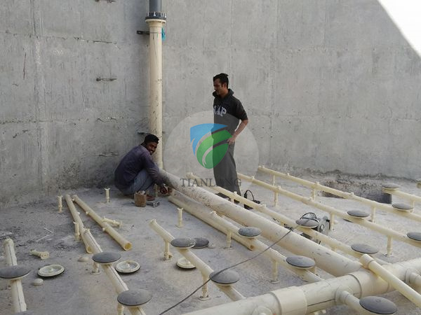 Pakistan municipal sewage in aeration system installation site